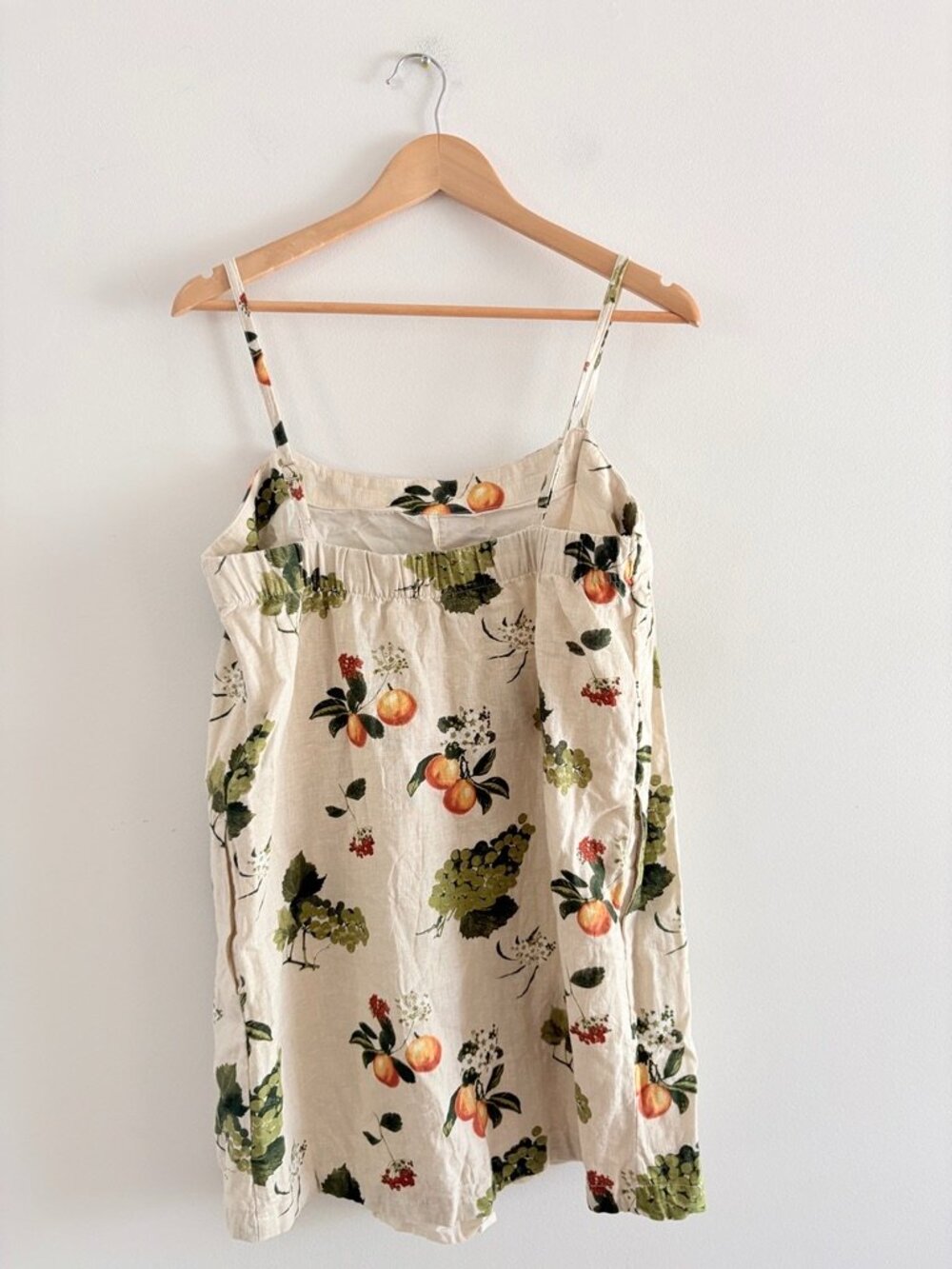 Abercrombie & Fitch Fruit Linen-Blend Button Skort Orange Grapes Fruit Sz Medium - Picture 8 of 10
